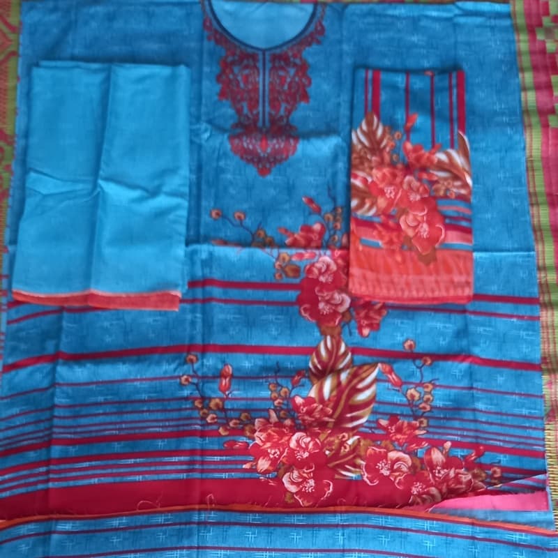 Marina print gala Collection with same dupatta & print trouser