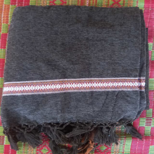 Men's velvet shawl